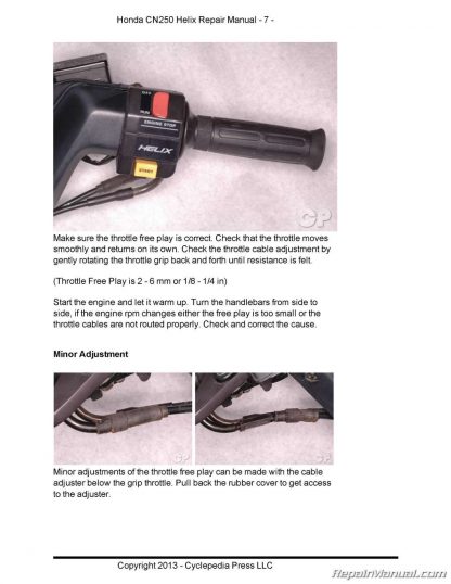 Honda CN250 HELIX Cyclepedia Scooter Printed Service Manual